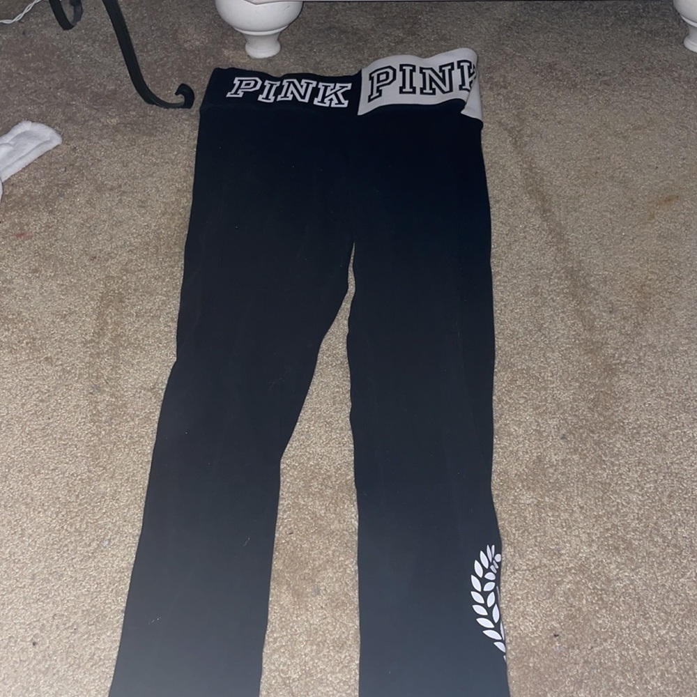 PINK Waistband Yoga Leggings